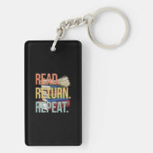 Read Return Repeat Funny Librarian Book Reading Sleutelhanger (achterkant)