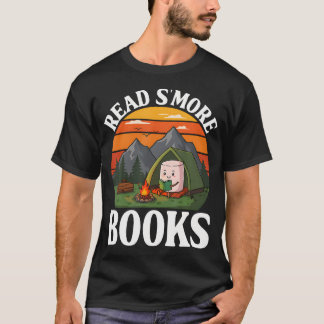 Read S'More Books Camping Outdoors Travel Campfire T-shirt