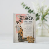 "Read the New York Times" (kleurenlitho) Briefkaart (Staand voorkant)