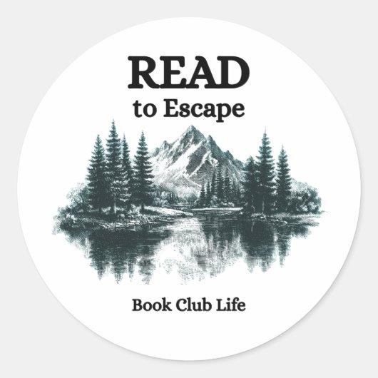 Read to Escape - Book Club Life Sticker (Voorkant)