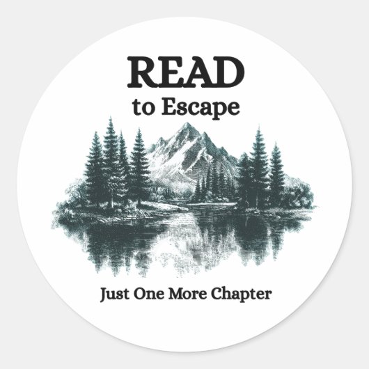 Read to Escape - Just One More Chapter Sticker (Voorkant)