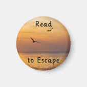 Read to Escape Magnet | Book Lover Reading Quote (Voorkant)