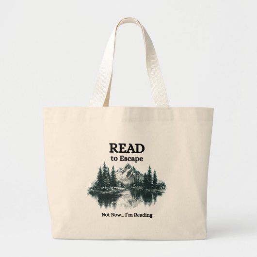 Read to Escape – Not Now I'm Reading Tote Bag (Voorkant)
