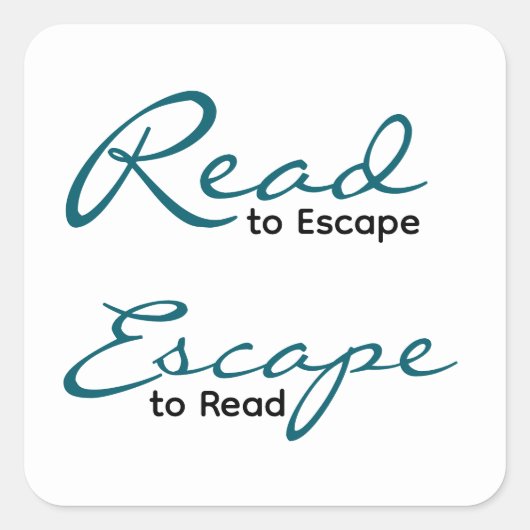 Read to Escape Sticker | Literary Gift (Voorkant)