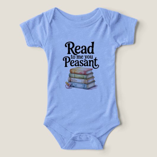 Read to Me You Peasant Funny Infant Bodysuit (Design voorkant)