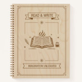 Read & Write Wood Carved Imagination Journal Notitieboek (Voorkant)