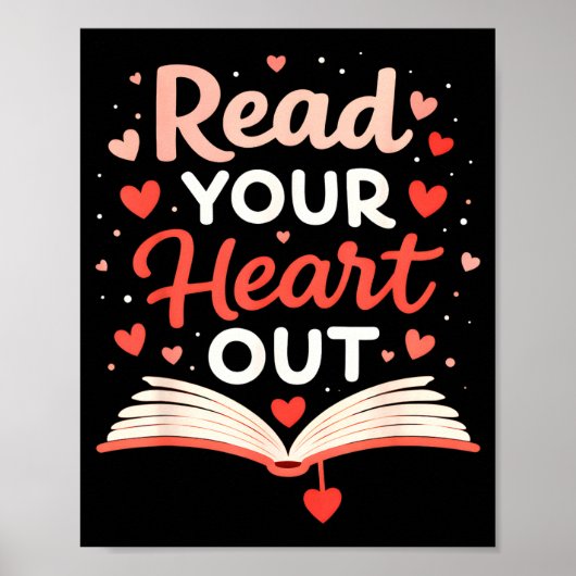 Read Your Heart Out Funny Valentine Teacher Bookwo Poster (Voorkant)