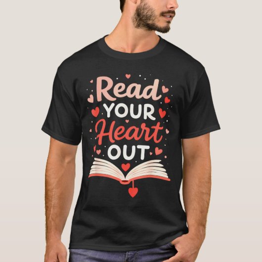 Read Your Heart Out Funny Valentine Teacher Bookwo T-shirt (Voorkant)