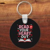 Read Your Heart Out Valentine Reading Book Girl Ki Sleutelhanger (Voorkant)