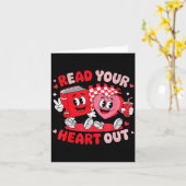 Read Your Heart Out Valentine's Day Retro Teacher  Kaart (Gele Bloem)
