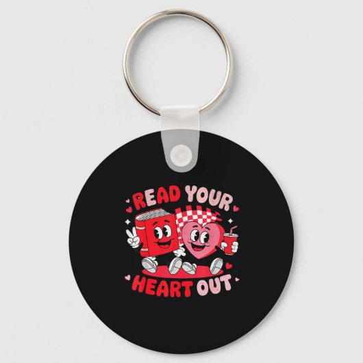 Read Your Heart Out Valentine's Day Retro Teacher  Sleutelhanger (Voorkant)