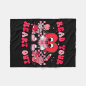 Read Your Heart Out Valentines Day Teachers Book L Fleece Deken (Voorkant (Horizontaal))
