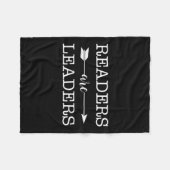 Reader Are Leaders - Uplifting Motivational Slogan Fleece Deken (Voorkant (Horizontaal))