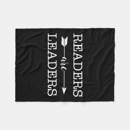Reader Are Leaders - Uplifting Motivational Slogan Fleece Deken (Voorkant (Horizontaal))