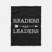 Reader Are Leaders - Uplifting Motivational Slogan Fleece Deken (Voorkant)