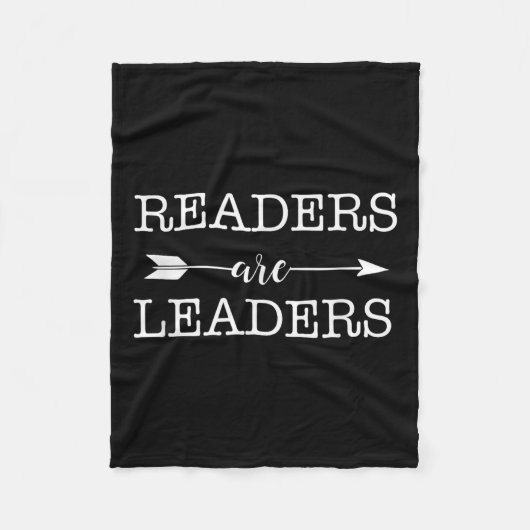 Reader Are Leaders - Uplifting Motivational Slogan Fleece Deken (Voorkant)