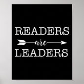 Reader Are Leaders - Uplifting Motivational Slogan Poster (Voorkant)
