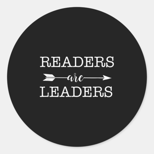 Reader Are Leaders - Uplifting Motivational Slogan Ronde Sticker (Voorkant)