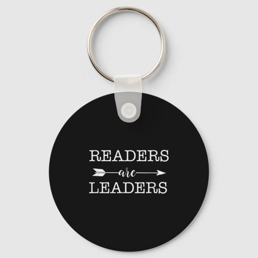 Reader Are Leaders - Uplifting Motivational Slogan Sleutelhanger (Voorkant)