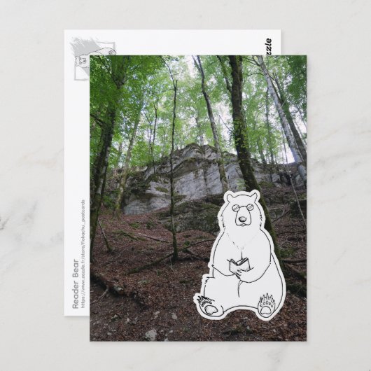 Reader Bear Briefkaart (Voorkant / Achterkant)