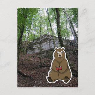 Reader Bear (color) Briefkaart
