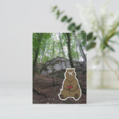 Reader Bear (color) Briefkaart (Staand voorkant)