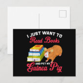 Reader Book Lover Pet Owner Guinee Pig Briefkaart (Voorkant / Achterkant)