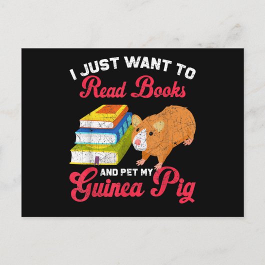 Reader Book Lover Pet Owner Guinee Pig Briefkaart (Voorkant)