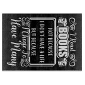 Reader Gift Ik heb veel boeken Snijplank (Voorkant)