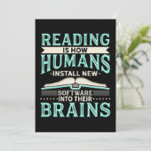 Reader Gift Reading New Brain Bedankkaart (Staand voorkant)