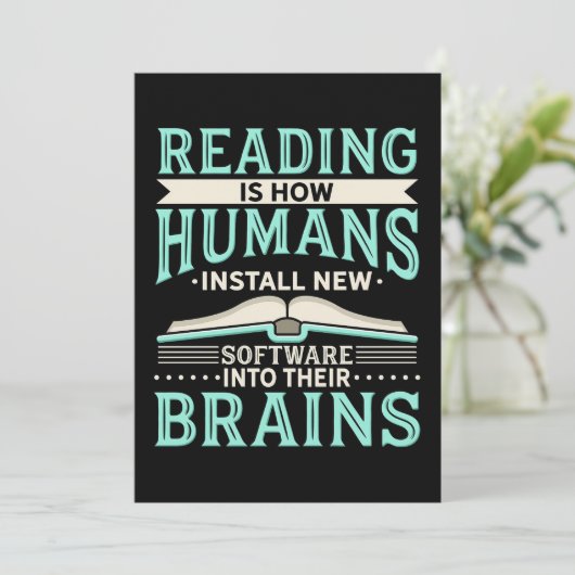 Reader Gift Reading New Brain Bedankkaart (Staand voorkant)
