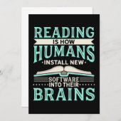 Reader Gift Reading New Brain Bedankkaart (Voorkant / Achterkant)