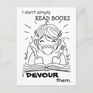 Reader Girl Eats Briefkaart