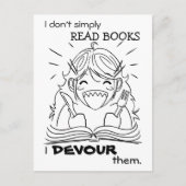 Reader Girl Eats Briefkaart (Voorkant)