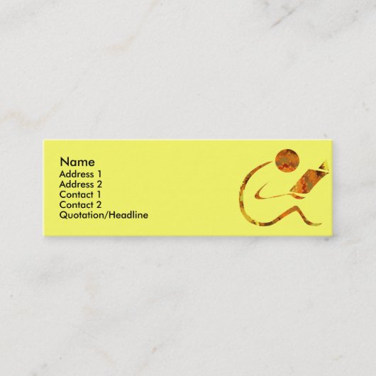 Reader Golden Profile Cards Mini Visitekaartje (Voorkant)