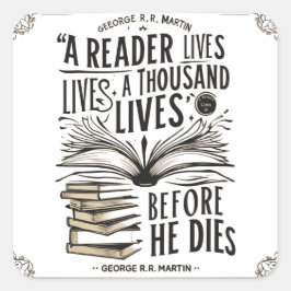 Reader Lives-Sticker Vierkante Sticker