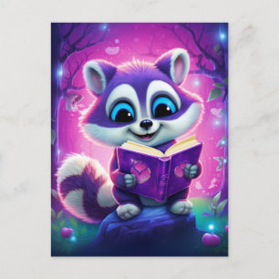 Reader Racoon Briefkaart