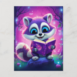 Reader Racoon Briefkaart