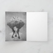 Reader romantisch meisje met boekenkunst kaart (Binnen)