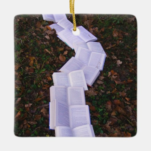 Reader voor het lezen van boekpaden keramisch ornament (Voorkant)