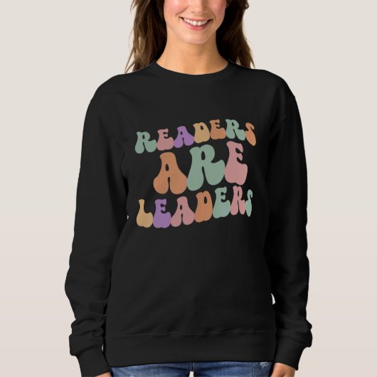 Readers Are Leaders Retro Boho Inspirational Readi Trui (Voorkant)