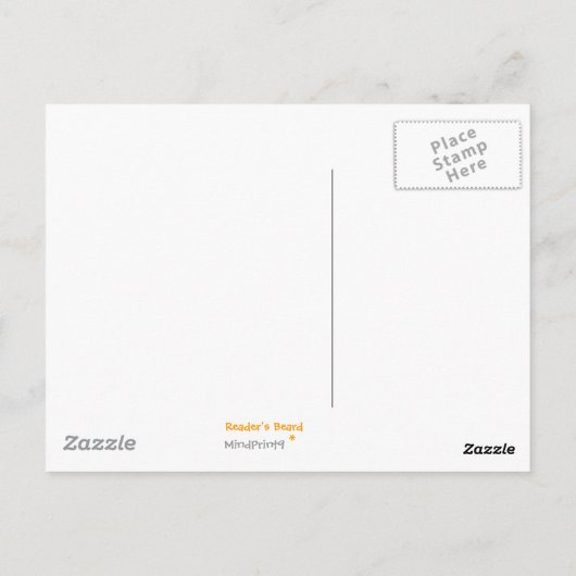 Reader's baard briefkaart (Achterkant)