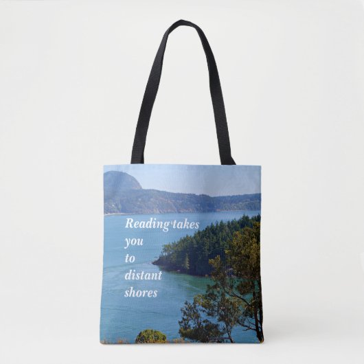 Reader's boek tas, prachtige oceaanscène tote bag (Voorkant)