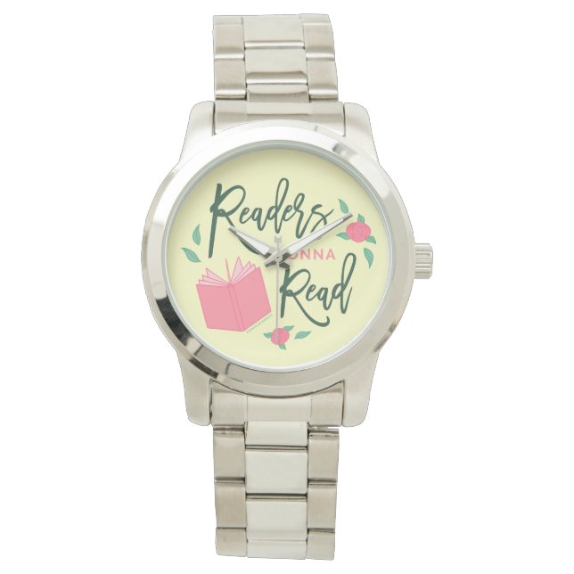 Readers Gonna Read Bookish Floral Horloge (Voorkant)