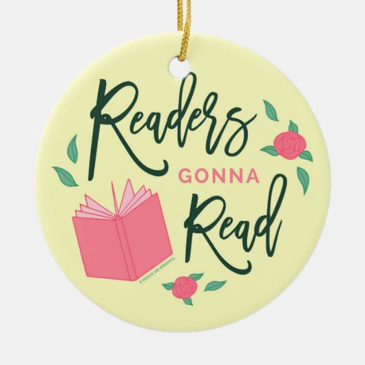 Readers Gonna Read Bookish Floral Keramisch Ornament (Voorkant)