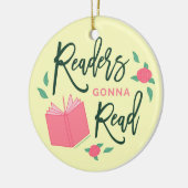 Readers Gonna Read Bookish Floral Keramisch Ornament (Links)