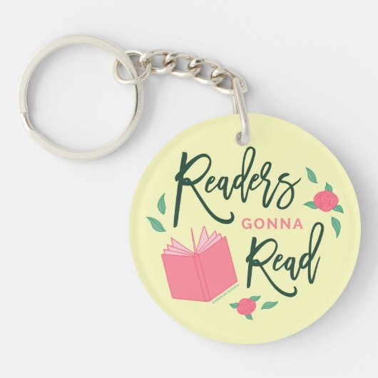 Readers Gonna Read Bookish Floral Sleutelhanger (Voorkant)