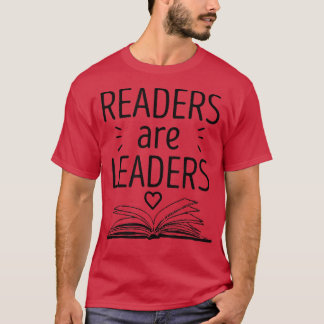 Readers zijn coole boekliefhebbers met leiders t-shirt