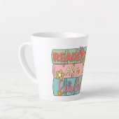 Readers zijn leiders latte mok (Linkerhoek)