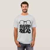 Readers zullen lezen Quote Funny Bookworm lezen T-shirt (Voorkant volledig)